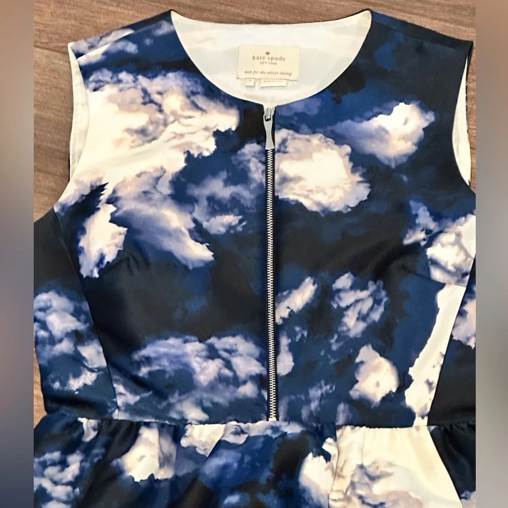 NWOT Kate Spade New York Joss Dress in Blue Dusk and Cloud Size 6